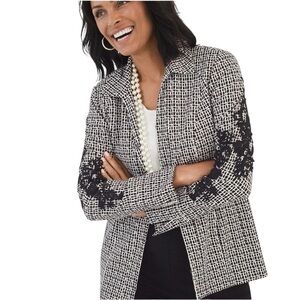 Chicos Black and White Design Jacket